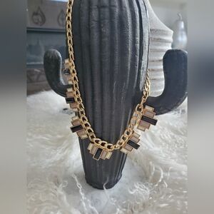 Beautiful Necklace Gold chain, ceramic pendants